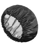 Aquior Reusable Waterproof Shower Cap for Women - Large Size for All Hair Lengths, Ideal for Girls Spa, Home, and Salon Use - Black - Buy Online on GoSupps.com