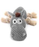 Sedioso Large Breed Dog Plush Toy - Squeaky & Crinkly Dog Chew Toy for Puppy to Big Dogs - Grey Donkey Design - Buy Online on GoSupps.com
