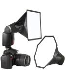 waka Flash Diffuser Light Softbox, 2 Pack Speedlight Softbox Collapsible with Storage Pouch - 8" Octagon Softbox + 8"x6" for Canon, Yongnuo and Nikon Speedlight - Buy Online on GoSupps.com