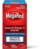 MegaRed Krill Oil 750mg Omega 3 Supplement with EPA, DHA Astaxanthin & Phopholipids, Supports Heart Brain Joint and Eye Health No Fish Oil Aftertaste - 80 Softgels - Buy Online on GoSupps.com