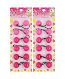 12 Pcs Colorful 25mm Ball Bubble Hair Ties for Girls & Women - Assorted Pink Elastic Ponytail Holders - Buy Online on GoSupps.com