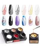 Makartt Spider Gel Set - 6 Colors Elastic Nail Art Paint for Line Design - DIY Nail Art Kit for Home and Salon Use - Buy Online on GoSupps.com