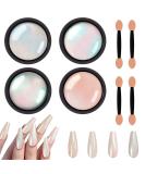 Chrome Nail Powder for Metallic Mirror Effect - Aurora Glitter Dust Kit for Nail Art - Violet Green Emerald - Buy Online on GoSupps.com