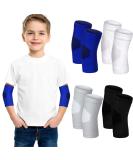 Lenwen 4 Pairs Kids Elbow Brace - Compression Arm Sleeves for Boys & Girls | Elbow Protectors for Basketball Volleyball Tennis Cycling | Youth Sports Gear (L - Buy Online on GoSupps.com