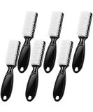 HOFASON Handle Grip Nail Brush Set for Men and Women - 6 Pack Hand and Fingernail Cleaner Brushes for Manicure and Scrub Cleaning - Black - Buy Online on GoSupps.com
