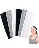 Sularpek 6 Pack Yoga Head Bands | Elastic Hair Bands for Women | Soft & Stylish Black & White Headbands for Yoga & Fitness - Buy Online on GoSupps.com