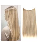 Invisible Wire Hair Extensions 22 Inch - Dirty Blonde Synthetic Hairpieces - SARLA - Heat Resistant Fiber - Adjustable Headband - No Clip - Pack of 1 - Buy Online on GoSupps.com