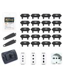 DOMUS Socket Safety Locks - 20 Pack for Babies & Children | Secure Socket Protectors with 2 Keys (Black) - Buy Online on GoSupps.com