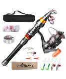 Fishoaky Teleskoprute - Carbon Fiber Fishing Rod for Salt & Freshwater | Versatile for Children & Adults - Boat Surf Lake Ocean - Buy Online on GoSupps.com