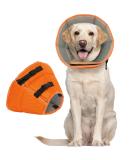 Kuoser Rescue Dog Collar - Adjustable Leak Protection for Dogs | Prevention of Bites & Wounds | XL (Neck 42-55cm) - Orange - Buy Online on GoSupps.com