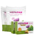 HepaFar Liver Detox Package - Milk Thistle Artichoke Green Tea | 60 Capsules & 40 Tea Bags | Advanced Detox by Sensilab - Buy Online on GoSupps.com