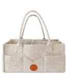 Diaper Caddy Organizer for Baby - Diaper Holder Organizer for Changing Table, Nursery Storage Bin Basket with Handle, Felt Diaper Organizer Suitable for Indoor Outdoor (Khaki) Large KHAKI - Buy Online on GoSupps.com