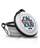 ON Tour Portable Foldable Drinking Bowl with Carabiner | Unique Pet Food Bowl for On-the-Go | Ideal for Travel & Outdoor Adventures - Buy Online on GoSupps.com