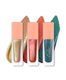 Oulac Liquid Glitter Eyeshadow Set - Metallic Green & Gold Shimmer Eyeshadow for Christmas Eye Make-up | Vegan & Cruelty-Free - Buy Online on GoSupps.com