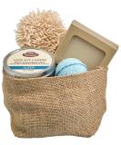 Fabulous Frannie All Natural Good Night Gift Basket - Soap Bath Bomb Candle & Sponge | International Shipping Available - Buy Online on GoSupps.com
