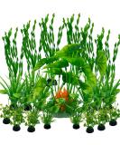 Buy Lancare 25 PCS Green Plastic Aquarium Plants - Artificial Aquatic Decoration Set for Stunning Fish Tanks - Buy Online on GoSupps.com