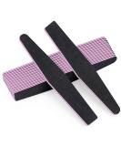 12pcs Jumbo Size Nail File 100/180 Grit - Double Sided Professional Manicure Tools for Acrylic and Natural Nails - Black Color - Buy Online on GoSupps.com