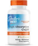 Doctor's Best High Absorption CoQ10 100 mg with BioPerine - 120 Softgels - Buy Online on GoSupps.com