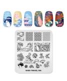 Japanese Zephyr Mount Fuji Geisha Ukiyo-e Nail Stamping Plate TR006 - Buy Online on GoSupps.com