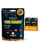 Powerbears Space Invaders gummy bears-20% fruit juice vitamins 6 fruity flavors (pack with 4x125g) Space Invaders (6-fruit taste) 125 g (4 Pack) - Buy Online on GoSupps.com