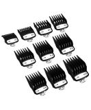Wahl Professional Hair Clipper Guards Guides 10 Pcs #3170-400- 1/8 to 1 - Black-10 pcs - Fits All Clippers - Buy Online on GoSupps.com