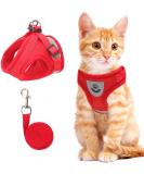 Cat and Small Dog All Weather Mesh Vest Harness with Reflective Strip - Red X-Small - Buy Online on GoSupps.com