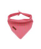 Buy Lionet Paws Red & White Striped Dog Bandana - Triangle Scarf for Stylish Pets - International Shipping Available - Buy Online on GoSupps.com