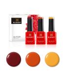 Bluesky Gel Nail Polish Set Burnt Sunset Banana Mania Lt129 Orange Sweetie A012 Paradise Deep Red 80575 3 x 5 ml (Requires Curing Under UV or LED Lamp) Burnt Sunset 15 ml (Pack of 1) - Buy Online on GoSupps.com