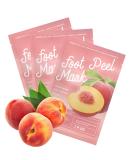 3 Pairs of Foot Masks - Peeling Socks for Soft Smooth Feet | Corneal & Dead Skin Remover | Heal Rough Heels for Men & Women - Peach Peach - Buy Online on GoSupps.com