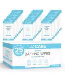 JJ CARE Bathing Wipes Pack of 25 - No Rinse Body Wipes for Adults - Shower Wipes for Elderly - Convenience at Your Fingertips - Buy Online on GoSupps.com