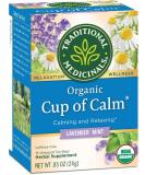 Traditional Medicinals Organic Cup of Calm Lavender Mint Herbal Tea - Calming & Relaxing - 16 Tea Bags - Buy Online on GoSupps.com