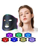 Red Light Therapy Mask - 7 Color LED Face Mask for Anti-Aging | 3 Intensity Levels | Soft Silicone Design & Time Memory Function - Buy Online on GoSupps.com