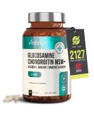 VitaBright Glucosamine and Chondroitin High Strength | 180 Capsules | 2127mg Vitamin C MSM Chondroitin & Glucosamine Sulphate Combination Supplements | Joint Care Supplements for Women & Men - Buy Online on GoSupps.com
