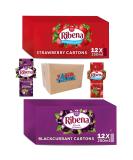 Ribena Strawberry 12x 250ml + Ribena Blackcurrant Flavour Fruit Juice 12x 250ml Ribena Bundle Real Fruit | Rich In Vitamin C | No Artificial Colours Or Flavours | Ready To Drink Bundle Boxed Treatz - Buy Online on GoSupps.com