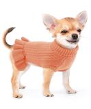 ALAGIRLS Winter Turtleneck Dog Sweater | Medium Dogs | Warm & Breathable | for Yorkie, Shih Tzu, Dachshund, Chihuahua, Bulldog | LightOrange - Size M - Buy Online on GoSupps.com