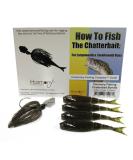 Harmony Fishing Company Chatterbait Kit with Z-Man 3/8oz Chatterbait and Razor ShadZ - Green Pumpkin | How to Fish Guide Included - Buy Online on GoSupps.com