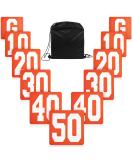High Visibility 12 Inch Football Yard Markers Set - Orange Down Marker for Sporting Training - Carrying Bag Included - Buy Online on GoSupps.com