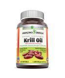 Amazing Omega Krill Oil 1000mg - EPA, DHA, Phospholipids, Astaxanthin - 120 Softgels - Non-GMO, Gluten Free - Heart, Joint & Brain Health Support - Buy Online on GoSupps.com