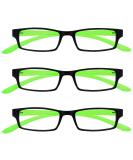 UV Reader Black Bright Green Neck Reading Glasses Value 3 Pack Women Men UVR3PK021 +2.50 +2.50 Diopters - Buy Online on GoSupps.com