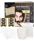 Nasal Hair Wax Set - Premium Nose Wax Kit for Men & Women | 100g Natural Ingredients & 20 Applicators | Effective Nasal Hair Removal Solution - Buy Online on GoSupps.com