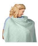 Light Green Musselin Breastfeeding Cover | Complete Coverage Breathable Cotton | Ideal for Easy Nursing & Baby View - Buy Online on GoSupps.com