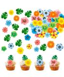 128 Edible Flowers & Leaves for Cake Decoration | Jungle Theme Palm Leaf Wedding & Birthday Parties - Premium Tortendeko - Buy Online on GoSupps.com