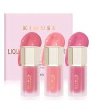 KIMUSE Soft Liquid Blush Trio - Weightless & Long-Lasting Dewy Finish - 3 * 0.176 Oz (Dewy Pink Trio) - Buy Online on GoSupps.com