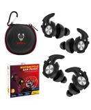Motorcycle Ear Plugs - 27dB Wind Noise Reduction Premium Hearing Protection 2 Pairs in 2 Sizes Reusable for Motorsports & Riding - Buy Online on GoSupps.com