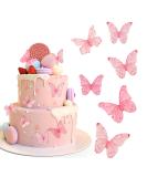 TIESOME 40 Pcs Edible Butterflies for Cake Decorating Vivid Edible Butterfly Cake Topper Edible Butterfly Cupcake Decorating for Wedding Birthday Anniversary Flower Themed Party Decorating - Buy Online on GoSupps.com