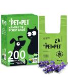 PET N PET Dog Poop Bags with Tie Handles - 200 Counts Lavender Scented - USDA Certified 38% Biobased - 8" x 15" Poo Bags Dogs - Completely Leak Proof Doggy Poop Bag Lavender Scented 1 count (Pack of 200) - Buy Online on GoSupps.com
