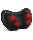 Shiatsu Massager Pillow with Heat | 3D Massage for Neck Back & Shoulders | 2 Speeds & Extension Belt | Perfect Gift for Men & Women - Buy Online on GoSupps.com