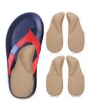 Large 2 Pairs Latte Gel Arch Support Insoles with Heel Cushions for Pressure Relief - Adhesive Pads for Sandals, Flip Flops, Flats, and Dress Shoes - Buy Online on GoSupps.com