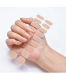 Semi Cured Gel Nails Strips - Glitter Gold Semi Cured Nail Wraps -18Pcs Stickers French Manicure Stickers - Long Lasting Gel Nail Stickers - Buy Online on GoSupps.com