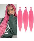 Anti-Snetic Braid Hair Extensions - 3 Packs of 66cm Itch-Free Synthetic Fiber Crochet Hair in Pink - Professional Yaki Texture - Buy Online on GoSupps.com